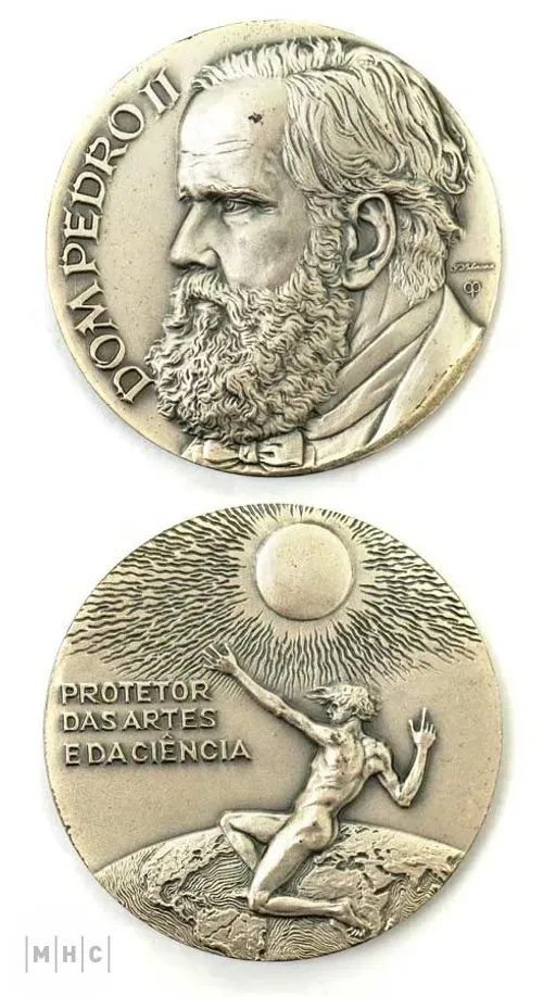imagem: Moeda comemorativa do Sesquicentenário de D. Pedro II